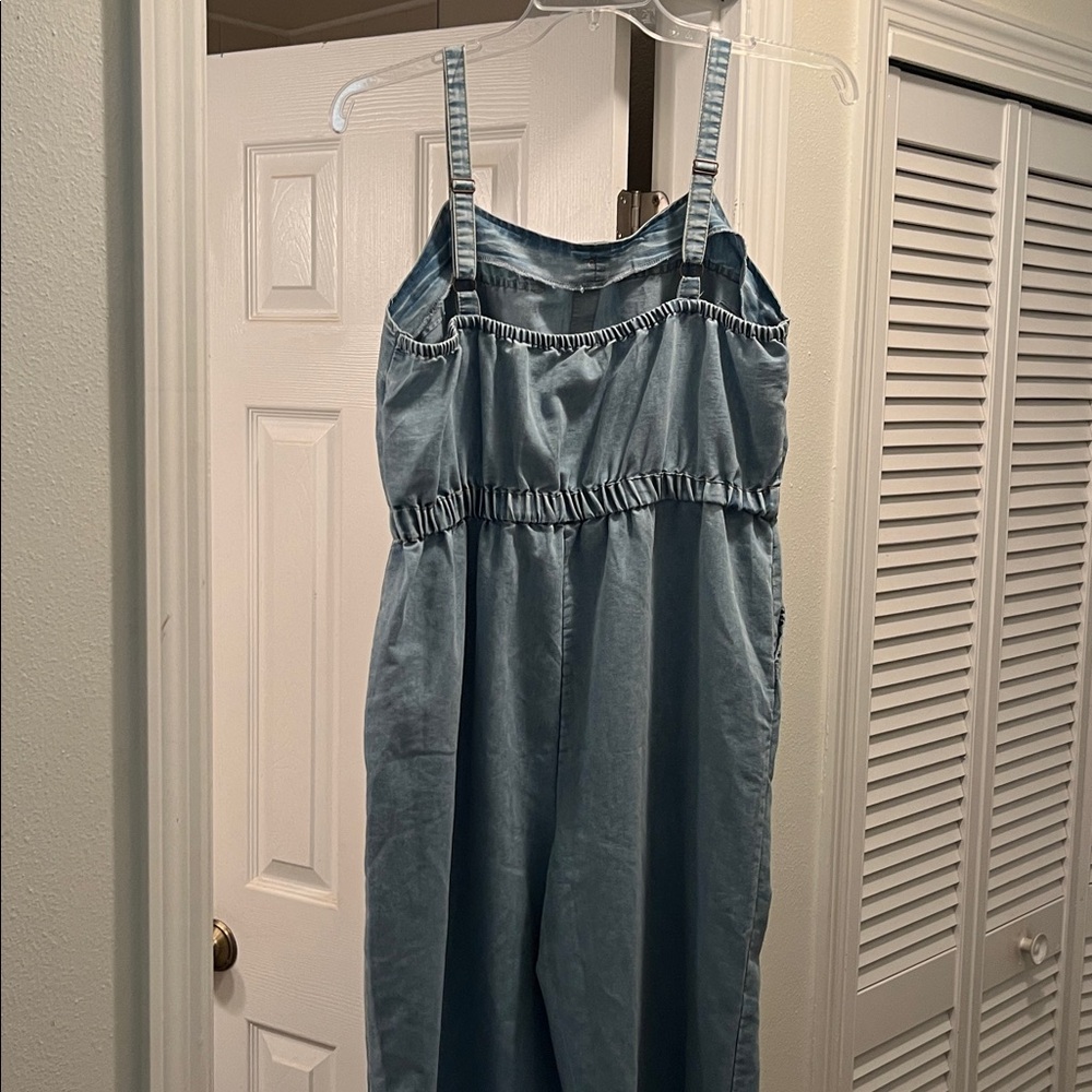 Indulge inStyle Light Blue Denim Jumpsuit - Picture 3 of 8